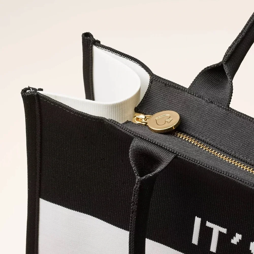 NWT Colorblock Knit Tote Bag - kate spade new york x Target White/Black - Picture 15 of 15